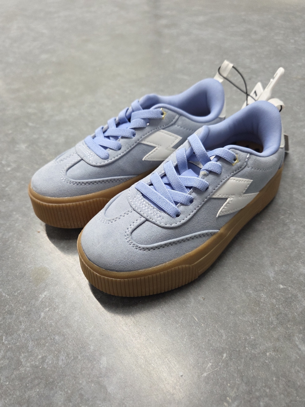 NWT Justice Light Blue Platform Sneakers with Gum Sole